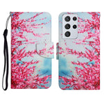 Custodia in pelle flip orizzontale con motivo dipinto con supporto, slot per schede e portafoglio, For Samsung Galaxy S21 Ultra 5G