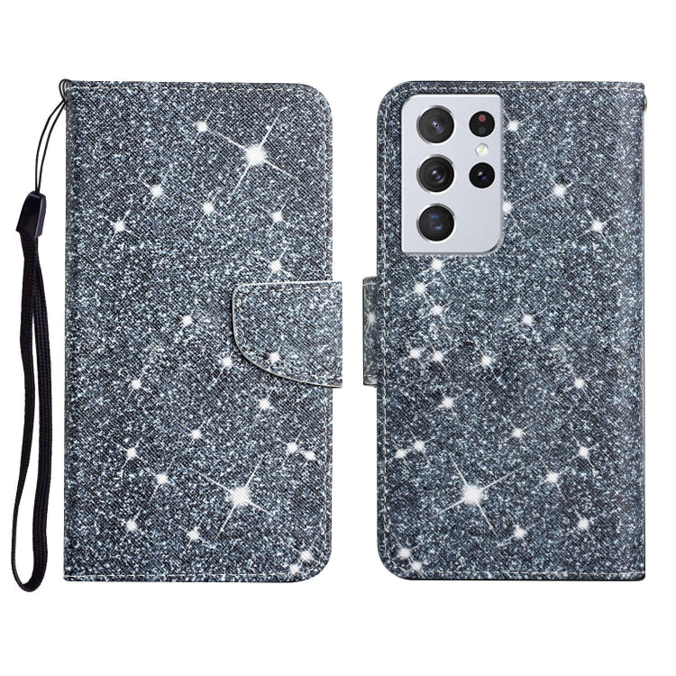 Custodia in pelle flip orizzontale con motivo dipinto con supporto, slot per schede e portafoglio, For Samsung Galaxy S21 Ultra 5G