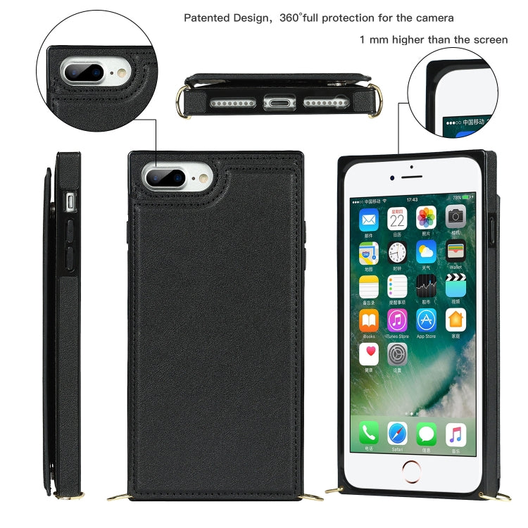 Custodia portafoglio TPU e PU con slot carte per iPhone 8 Plus e