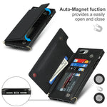 Custodia portafoglio TPU e PU con slot carte per iPhone 8 Plus e