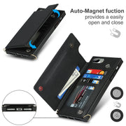 Borsa a tracolla con doppia fibbia quadrata a tracolla Custodia in TPU + PU con slot per schede e portafoglio, foto e cinturino, For iPhone 8 Plus / 7 Plus, For iPhone SE 2022 / SE 2020 / 8 / 7, For iPhone 11, For iPhone 11 Pro