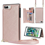 Custodia portafoglio TPU e PU con slot carte per iPhone 8 Plus e