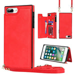 Custodia portafoglio TPU e PU con slot carte per iPhone 8 Plus e