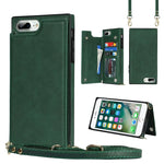 Custodia portafoglio TPU e PU con slot carte per iPhone 8 Plus e