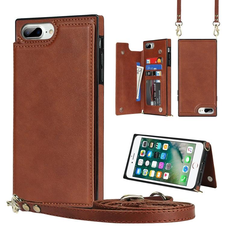 Custodia portafoglio TPU e PU con slot carte per iPhone 8 Plus e