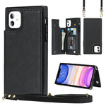 Custodia portafoglio TPU e PU con slot carte per iPhone 8 Plus e
