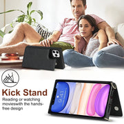 Borsa a tracolla con doppia fibbia quadrata a tracolla Custodia in TPU + PU con slot per schede e portafoglio, foto e cinturino, For iPhone 11 Pro Max, For iPhone 12 mini, For iPhone 12 / 12 Pro, For iPhone 12 Pro Max