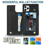 Custodia portafoglio TPU e PU con slot carte per iPhone 12 mini