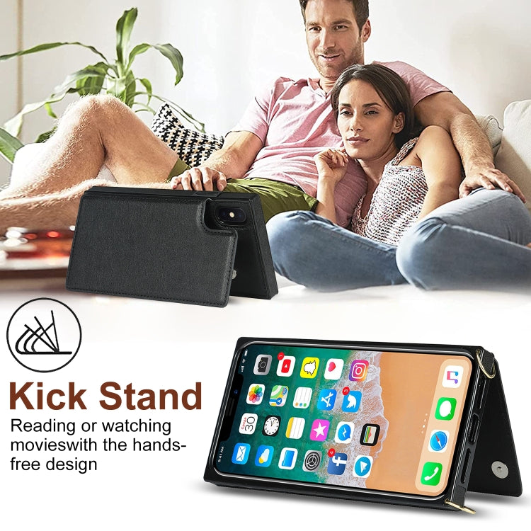 Custodia portafoglio TPU e PU per iPhone XS e X