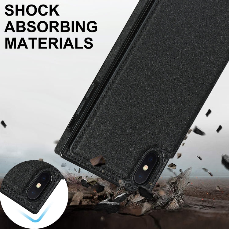 Custodia portafoglio TPU e PU per iPhone XS e X