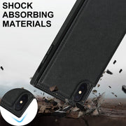 Borsa a tracolla con doppia fibbia quadrata a tracolla Custodia in TPU + PU con slot per schede e portafoglio, foto e cinturino, For iPhone XS / X, For iPhone XS Max, For iPhone XR
