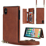 Custodia portafoglio TPU e PU per iPhone XS e X