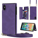 Custodia portafoglio TPU e PU per iPhone XS e X