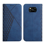 Custodia in pelle a vibrazione orizzontale magnetica con rivestimento in pelle con motivo a rombi con fessure per carte, supporto e portafoglio, For Xiaomi Poco X3 NFC / X3 Pro / X3