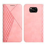 Custodia in pelle a vibrazione orizzontale magnetica con rivestimento in pelle con motivo a rombi con fessure per carte, supporto e portafoglio, For Xiaomi Poco X3 NFC / X3 Pro / X3