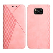Custodia in pelle a vibrazione orizzontale magnetica con rivestimento in pelle con motivo a rombi con fessure per carte, supporto e portafoglio, For Xiaomi Poco X3 NFC / X3 Pro / X3