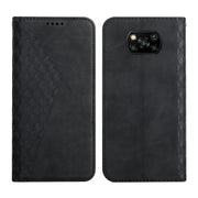 Custodia in pelle a vibrazione orizzontale magnetica con rivestimento in pelle con motivo a rombi con fessure per carte, supporto e portafoglio, For Xiaomi Poco X3 NFC / X3 Pro / X3