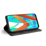 Custodia in pelle a vibrazione orizzontale con spazzola antifurto Skin Feel con supporto, slot per carte e portafoglio, For OPPO Realme V13