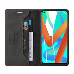 Custodia in pelle a vibrazione orizzontale con spazzola antifurto Skin Feel con supporto, slot per carte e portafoglio, For OPPO Realme V13