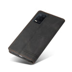 Custodia in pelle a vibrazione orizzontale con spazzola antifurto Skin Feel con supporto, slot per carte e portafoglio, For OPPO Realme V13