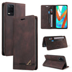 Custodia in pelle a vibrazione orizzontale con spazzola antifurto Skin Feel con supporto, slot per carte e portafoglio, For OPPO Realme V13