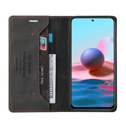 Custodia in pelle a vibrazione orizzontale con spazzola antifurto Skin Feel con supporto, slot per carte e portafoglio, For Xiaomi Redmi Note 10, For Xiaomi Redmi Note 10 Pro, For Xiaomi Redmi 9, For Xiaomi Redmi 9A, For Xiaomi Redmi 9C                ...