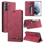 Custodia in pelle a vibrazione orizzontale con spazzola antifurto Skin Feel con supporto, slot per carte e portafoglio, For Samsung Galaxy S21 5G, For Samsung Galaxy S21+ 5G, For Samsung Galaxy S21 Ultra 5G, For Samsung Galaxy S21 FE 5G                ...