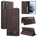 Custodia in pelle a vibrazione orizzontale con spazzola antifurto Skin Feel con supporto, slot per carte e portafoglio, For Samsung Galaxy S21 5G, For Samsung Galaxy S21+ 5G, For Samsung Galaxy S21 Ultra 5G, For Samsung Galaxy S21 FE 5G                ...