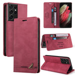 Custodia in pelle a vibrazione orizzontale con spazzola antifurto Skin Feel con supporto, slot per carte e portafoglio, For Samsung Galaxy S21 5G, For Samsung Galaxy S21+ 5G, For Samsung Galaxy S21 Ultra 5G, For Samsung Galaxy S21 FE 5G                ...