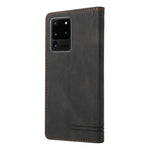 Custodia in pelle a vibrazione orizzontale con spazzola antifurto Skin Feel con supporto, slot per carte e portafoglio, For Samsung Galaxy S20 Ultra, For Samsung Galaxy S20 FE, For Samsung Galaxy Note20, For Samsung Galaxy Note20 Ultra                 ...