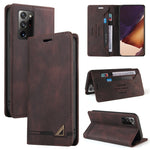 Custodia in pelle a vibrazione orizzontale con spazzola antifurto Skin Feel con supporto, slot per carte e portafoglio, For Samsung Galaxy S20 Ultra, For Samsung Galaxy S20 FE, For Samsung Galaxy Note20, For Samsung Galaxy Note20 Ultra                 ...