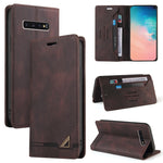 Custodia in pelle a vibrazione orizzontale con spazzola antifurto Skin Feel con supporto, slot per carte e portafoglio, For Samsung Galaxy S10, For Samsung Galaxy S10+, For Samsung Galaxy Note9, For Samsung Galaxy A71 4G, For Samsung Galaxy A71 5G     ...