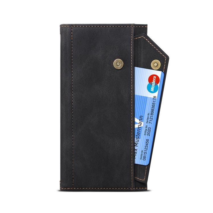 Custodia in pelle a ribalta orizzontale smerigliata retrò con supporto, slot per schede, portafoglio, tasca con cerniera e cordino, For Motorola Moto G30