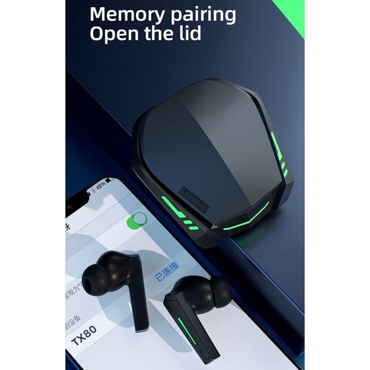 Auricolare Bluetooth originale Lenovo XT80 TWS gioco / musica Dual Mode con luce respiratoria e scatola di ricarica