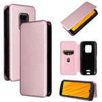 Struttura in fibra di carbonio Flip orizzontale magnetico Custodia in pelle TPU + PC + PU con slot per schede, For Doogee S59 / S59 Pro, For Doogee S86 / S86 Pro