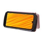 Struttura in fibra di carbonio Flip orizzontale magnetico Custodia in pelle TPU + PC + PU con slot per schede, For Doogee S59 / S59 Pro, For Doogee S86 / S86 Pro