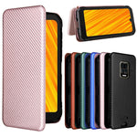 Struttura in fibra di carbonio Flip orizzontale magnetico Custodia in pelle TPU + PC + PU con slot per schede, For Doogee S59 / S59 Pro, For Doogee S86 / S86 Pro