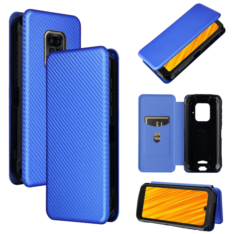 Struttura in fibra di carbonio Flip orizzontale magnetico Custodia in pelle TPU + PC + PU con slot per schede, For Doogee S59 / S59 Pro, For Doogee S86 / S86 Pro