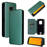Struttura in fibra di carbonio Flip orizzontale magnetico Custodia in pelle TPU + PC + PU con slot per schede, For Doogee S59 / S59 Pro, For Doogee S86 / S86 Pro