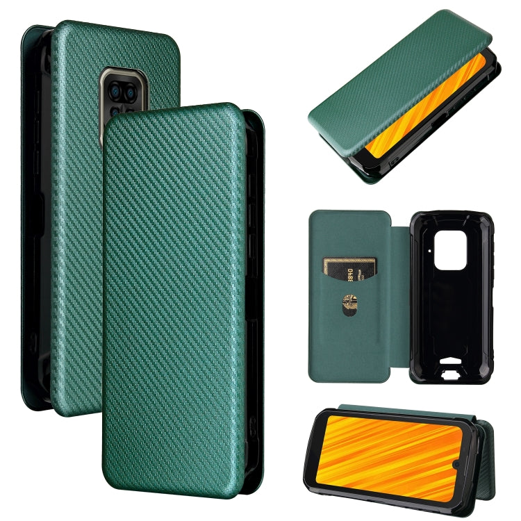 Struttura in fibra di carbonio Flip orizzontale magnetico Custodia in pelle TPU + PC + PU con slot per schede, For Doogee S59 / S59 Pro, For Doogee S86 / S86 Pro