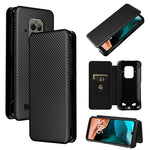Struttura in fibra di carbonio Flip orizzontale magnetico Custodia in pelle TPU + PC + PU con slot per schede, For Doogee S59 / S59 Pro, For Doogee S86 / S86 Pro