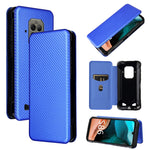 Struttura in fibra di carbonio Flip orizzontale magnetico Custodia in pelle TPU + PC + PU con slot per schede, For Doogee S59 / S59 Pro, For Doogee S86 / S86 Pro