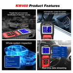 KONNWEI KW460 Strumento di diagnosi dei guasti del tester della batteria al piombo da 2,8 pollici 12V per auto, KW460