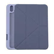 Deformazione Custodia in pelle PU con vibrazione orizzontale in acrilico trasparente con supporto multi-pieghevole e funzione Sleep / Wake-up e slot per penna, For iPad mini 2024 / mini 6