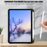 Custodia in pelle PU a vibrazione orizzontale in tinta unita con supporto rotante e slot per penna e funzione Sleep / Wake-up, For iPad mini 2024 / mini 6