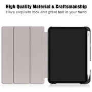 Custodia in pelle flip orizzontale in TPU con motivo dipinto con supporto a tre pieghe e slot per penna e funzione Sleep / Wake-up, For iPad mini 2024 / mini 6