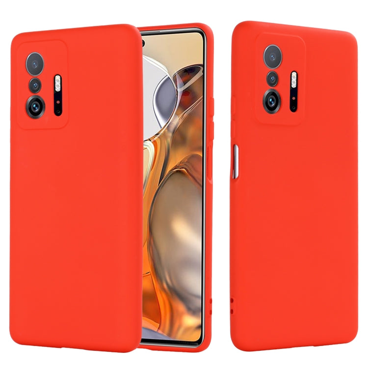 Custodia protettiva a copertura totale anticaduta in silicone liquido tinta unita, For ZTE Blade V30, For Xiaomi 11T 5G, For Xiaomi Redmi 10