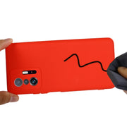 Custodia protettiva a copertura totale anticaduta in silicone liquido tinta unita, For ZTE Blade V30, For Xiaomi 11T 5G, For Xiaomi Redmi 10