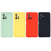 Custodia protettiva a copertura totale anticaduta in silicone liquido tinta unita, For ZTE Blade V30, For Xiaomi 11T 5G, For Xiaomi Redmi 10