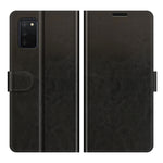 R64 Texture Custodia protettiva a vibrazione orizzontale singola con supporto e slot per schede e portafoglio e cornice per foto, For Samsung Galaxy A03s 166mm